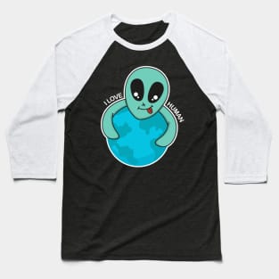 alien love human Baseball T-Shirt